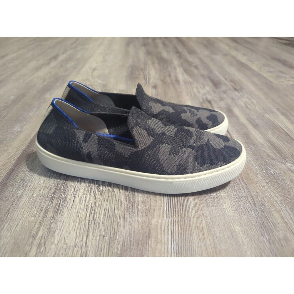 Rothy's The Original Slip On Sneakers Gray Black Knit Camo Women's Size 8